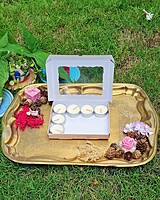 12 Tealights Beige (Foil)