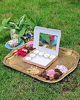 12 Tealights Beige (Foil)