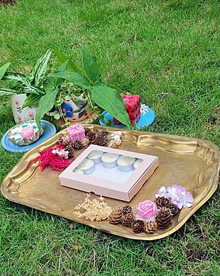 12 Tealights Beige (Simple)