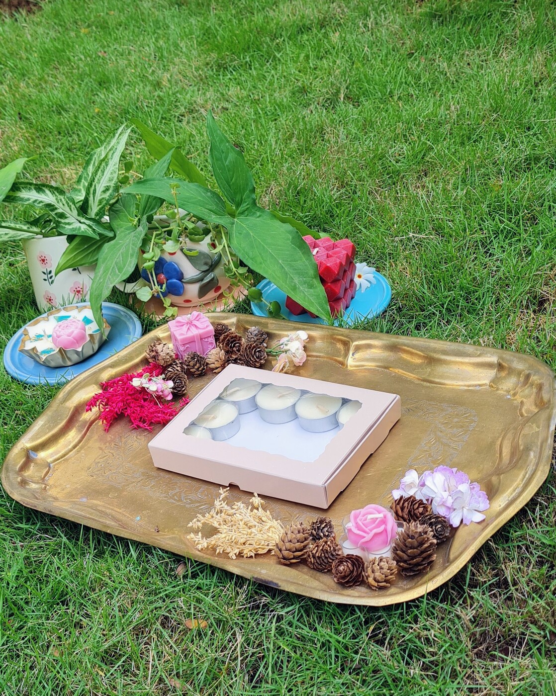 12 Tealights Beige (Simple)