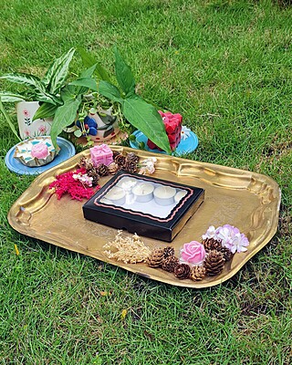 12 Tealights Black (Foil)