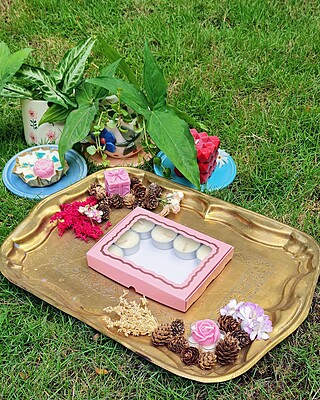 12 Tealights Light Pink (Foil)