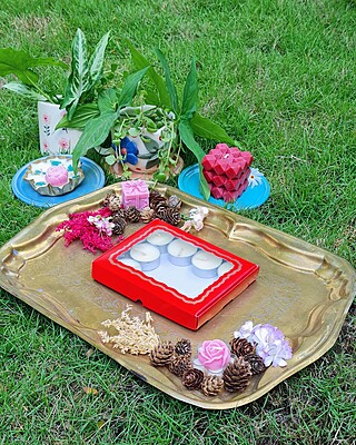 12 Tealights Red (Foil)