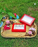 12 Tealights Red (Foil)