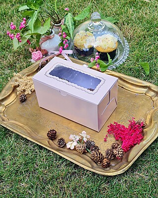 2 Cupcakes Beige (Foil)
