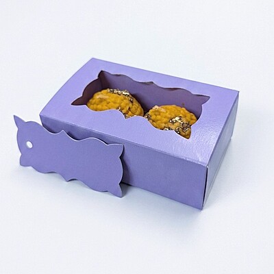 Lilac 2 Cavity Box - best for chocolates and laddoo candles.