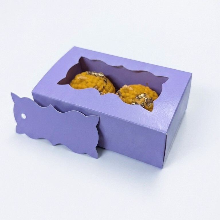 Lilac 2 Cavity Box - best for chocolates and laddoo candles. Lilac 2 Cavity Box - best for chocolates and laddoo candles.