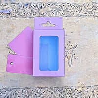 Box Bazaar | 3x2x1 Blush Pink Hanging Display Box – Elegant Packaging for Jewelry and Chocolates