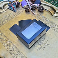 Box Bazaar | 3x2x1 Jet Black Hanging Display Box – Elegant Packaging for Jewelry and Chocolates