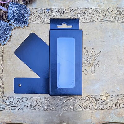 Box Bazaar | 4x2x1 Jet Black Hanging Display Box – Elegant Packaging for Jewelry and Chocolates
