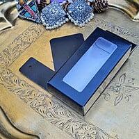 Box Bazaar | 4x2x1 Jet Black Hanging Display Box – Elegant Packaging for Jewelry and Chocolates