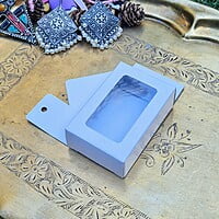 Box Bazaar | 3x2x1 Snow White Hanging Display Box – Elegant Packaging for Jewelry and Chocolates