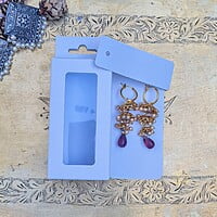 Box Bazaar | 4x2x1 Snow White Hanging Display Box – Elegant Packaging for Jewelry and Chocolates