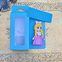Box Bazaar | 4x2x1 Coral Blue Hanging Display Box – Elegant Packaging for Jewelry and Chocolates