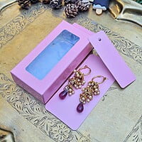 Box Bazaar | 4x2x1 Blush Pink Hanging Display Box – Elegant Packaging for Jewelry and Chocolates