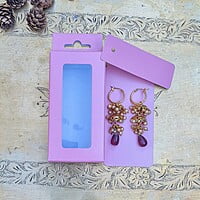 Box Bazaar | 4x2x1 Blush Pink Hanging Display Box – Elegant Packaging for Jewelry and Chocolates