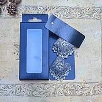 Box Bazaar | 4x2x1 Jet Black Hanging Display Box – Elegant Packaging for Jewelry and Chocolates