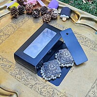 Box Bazaar | 4x2x1 Jet Black Hanging Display Box – Elegant Packaging for Jewelry and Chocolates