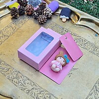 Box Bazaar | 3x2x1 Blush Pink Hanging Display Box – Elegant Packaging for Jewelry and Chocolates