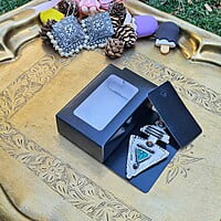 Box Bazaar | 3x2x1 Jet Black Hanging Display Box – Elegant Packaging for Jewelry and Chocolates