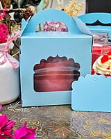 Box Bazaar | 1 Jar Box (Coral Blue) – Elegant Packaging for Single Jars or Cupcakes Box Bazaar | 1 Jar Box (Coral Blue) – Elegant Packaging for Single Jars or Cupcakes
