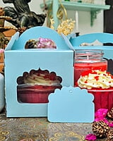 Box Bazaar | 1 Jar Box (Coral Blue) – Elegant Packaging for Single Jars or Cupcakes Box Bazaar | 1 Jar Box (Coral Blue) – Elegant Packaging for Single Jars or Cupcakes