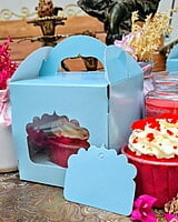 Box Bazaar | 1 Jar Box (Coral Blue) – Elegant Packaging for Single Jars or Cupcakes Box Bazaar | 1 Jar Box (Coral Blue) – Elegant Packaging for Single Jars or Cupcakes