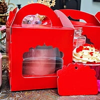 Box Bazaar | 1 Jar Box (Red) – Elegant Packaging for Single Jars or Cupcakes