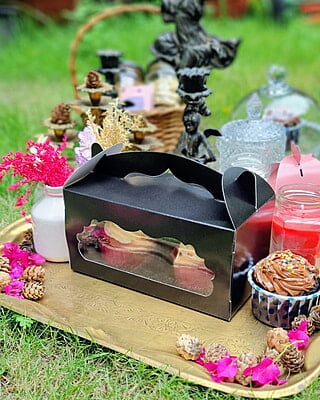 Box Bazaar | 2 Jar Box (Jet Black) – Stylish Packaging for Jars and Cupcakes