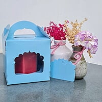 Box Bazaar | 1 Jar Box (Coral Blue) – Elegant Packaging for Single Jars or Cupcakes Box Bazaar | 1 Jar Box (Coral Blue) – Elegant Packaging for Single Jars or Cupcakes