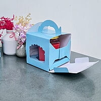 Box Bazaar | 1 Jar Box (Coral Blue) – Elegant Packaging for Single Jars or Cupcakes Box Bazaar | 1 Jar Box (Coral Blue) – Elegant Packaging for Single Jars or Cupcakes