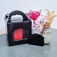 Box Bazaar | 1 Jar Box (Jet Black) – Stylish Packaging for Single Jars or Cupcakes Box Bazaar | 1 Jar Box (Jet Black) – Stylish Packaging for Single Jars or Cupcakes