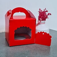 Box Bazaar | 1 Jar Box (Red) – Elegant Packaging for Single Jars or Cupcakes