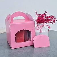 Box Bazaar | 1 Jar Box (Blush Pink) – Elegant Packaging for Single Jars or Cupcakes Box Bazaar | 1 Jar Box (Blush Pink) – Elegant Packaging for Single Jars or Cupcakes