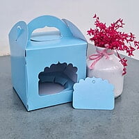 Box Bazaar | 1 Jar Box (Coral Blue) – Elegant Packaging for Single Jars or Cupcakes Box Bazaar | 1 Jar Box (Coral Blue) – Elegant Packaging for Single Jars or Cupcakes