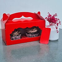 Box Bazaar | 2 Jar Box (Red) – Elegant Packaging for Jars and Cupcakes
