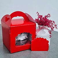 Box Bazaar | 1 Jar Box (Red) – Elegant Packaging for Single Jars or Cupcakes