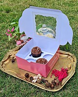 4 Cupcakes Dark Pink (Foil) 4 Cupcakes Dark Pink (Foil)