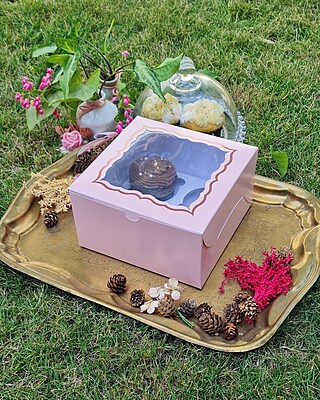 4 Cupcakes Light Pink (Foil)