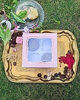 4 Cupcakes Light Pink (Foil) 4 Cupcakes Light Pink (Foil)
