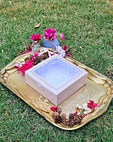 4 Pc Brownie Box with Window - Beige Foil 320 GSM 4 Pc Brownie Box with Window - Beige Foil 320 GSM