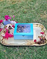 4pc-plain-blue-brownie-hamper-box-320gsm-vadodara