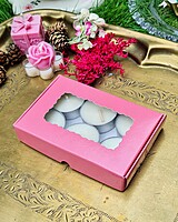 6 Tealights Dark Pink (Simple) 6 Tealights Dark Pink (Simple)