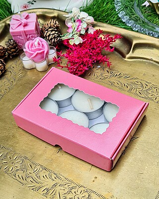 6 Tealights Dark Pink (Simple)