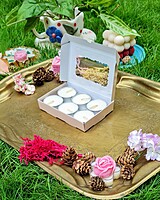 6 Tealights Beige (Simple)
