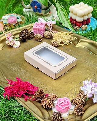6 Tealights Beige (Foil Print)