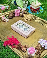 6 Tealights Beige (Foil Print)