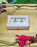 6 Tealights Beige (Foil Print)