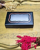 6 Tealights Black (Foil Print)