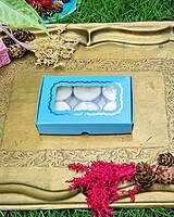 6 Tealights Blue (Foil Print)